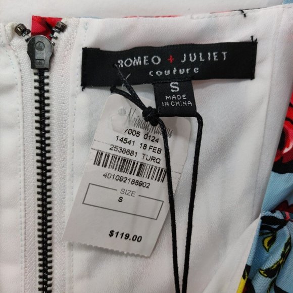 Romeo+Juliet Couture Size S Sleeveless Fit & Flare Floral Print Chiffon Dress - Picture 7 of 9